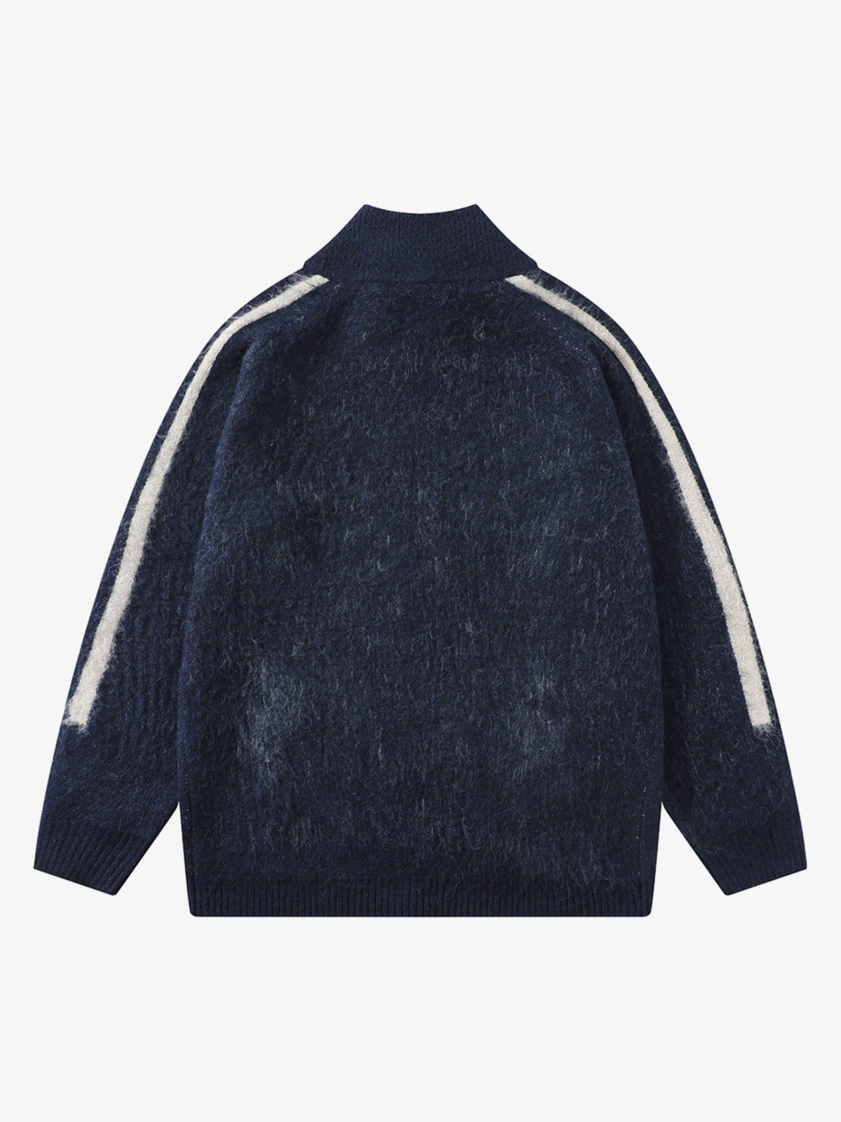 Colorblock Badge Embroidered Cardigan Sweater