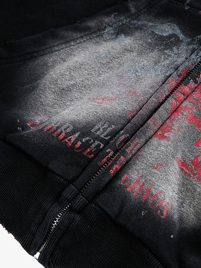 Street Spray Paint Print Hoodie