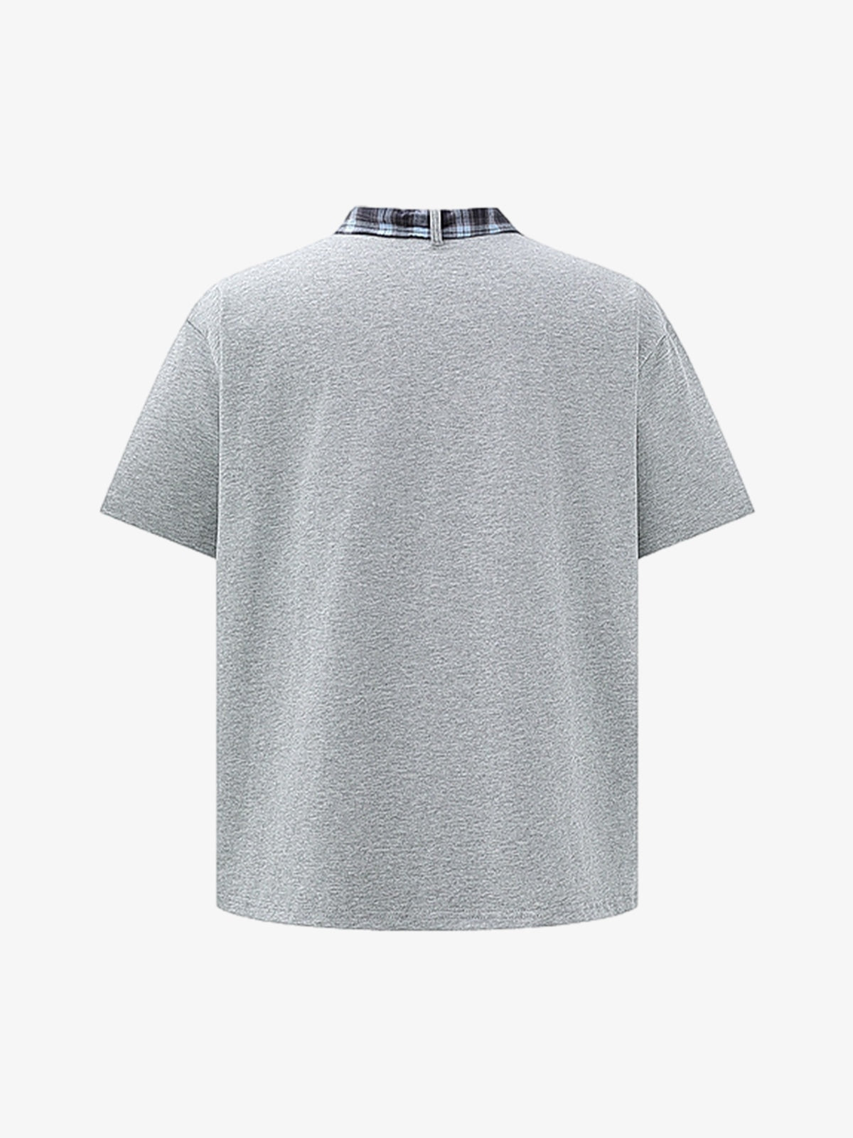 Street Plaid Tie Short Sleeve T-Shirt