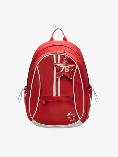 Retro Star Stripe Large Capacity Backpack