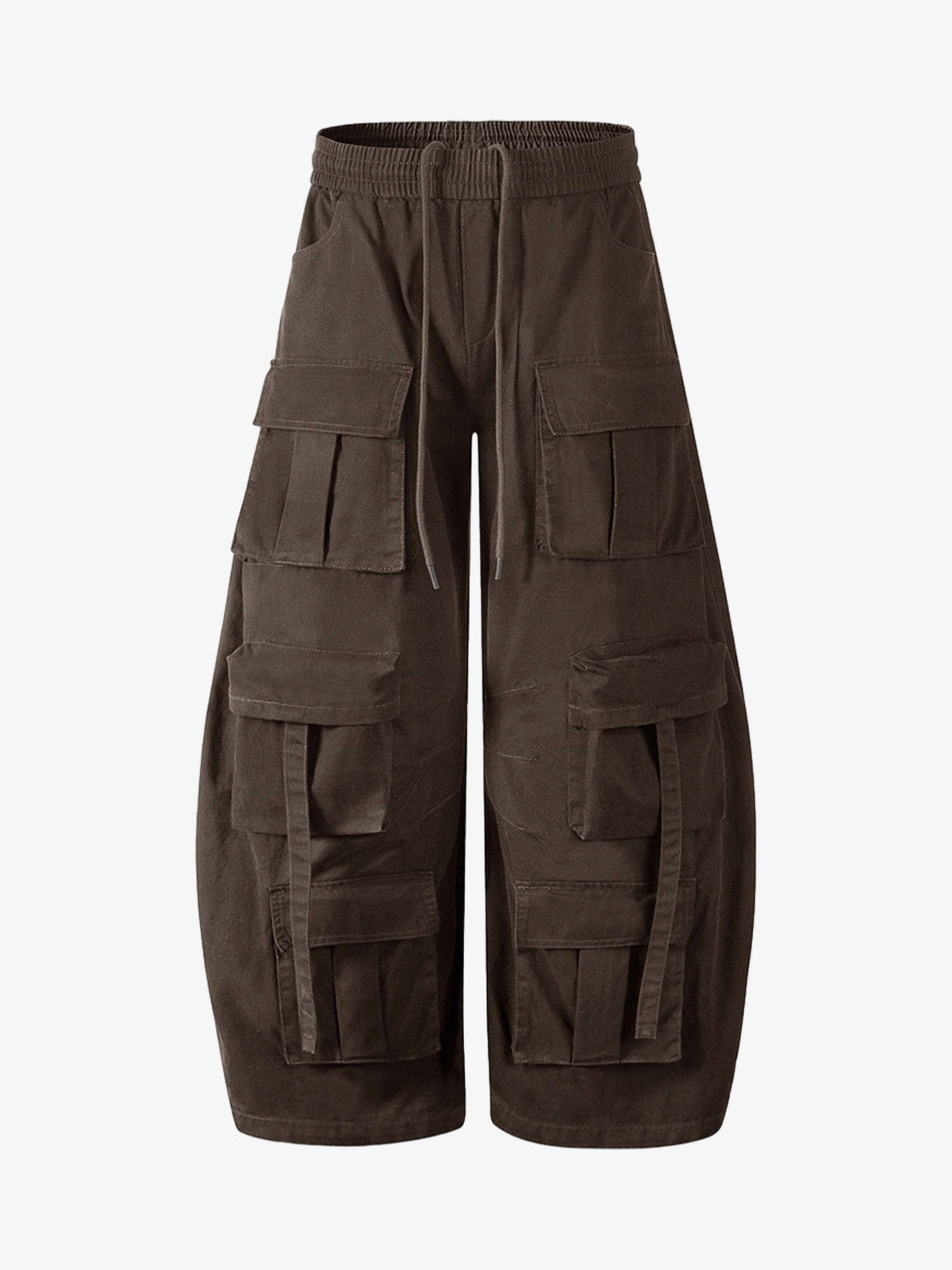 Functional Style Multi-pocket Cargo Barrel Pants