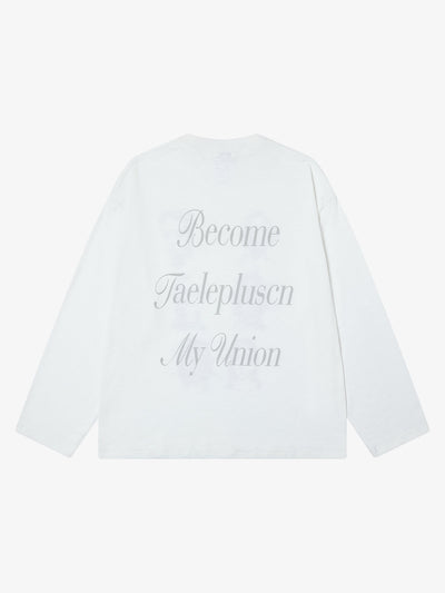 Portrait Print Long-sleeved T-shirt