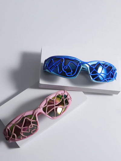 Futuristic Wavy Frame Sunglasses