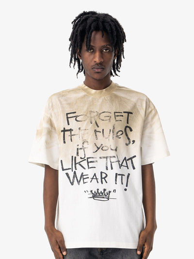 Small Collar Spray Dirty Retro Cleanfit T-shirt