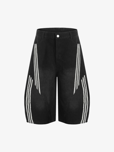Barrel Straight Wide Leg Cropped Jort