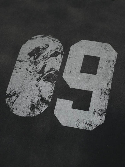 Distressed NO. 09 Long Sleeve T-Shirt