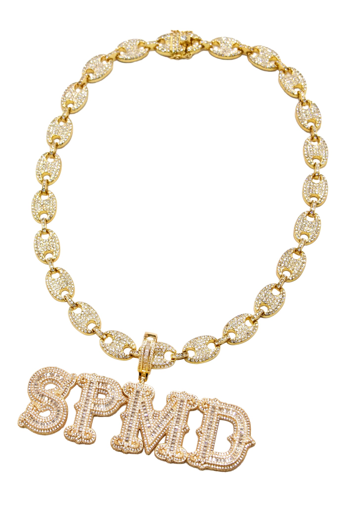 Hip-hop Diamond Letter Necklace - 2229
