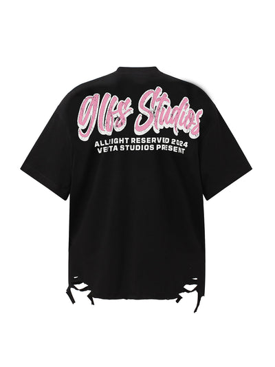 Retro Letter Graphic T-Shirt