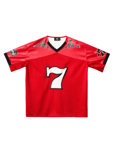 Original "SUPER 7" V-Neck Jersey T-SHIRT