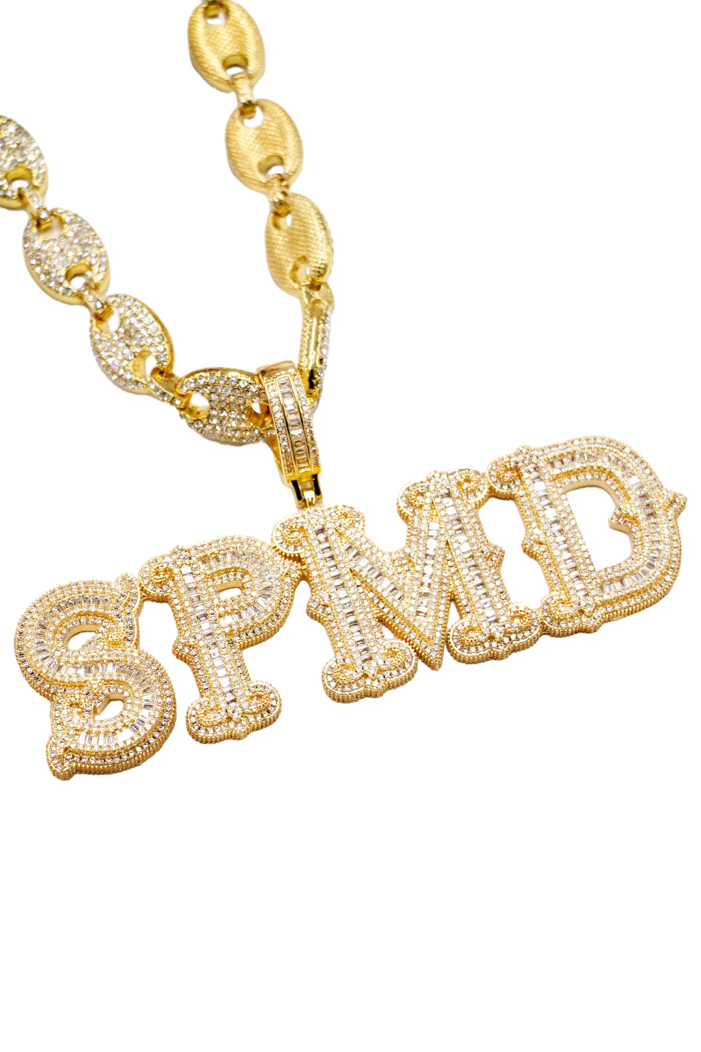 Hip-hop Diamond Letter Necklace - 2229