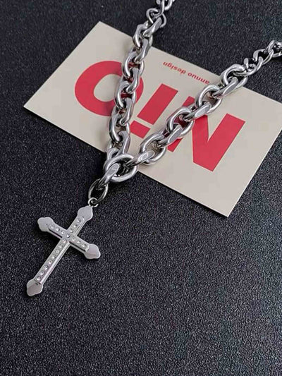 Black Cross Necklace -1131