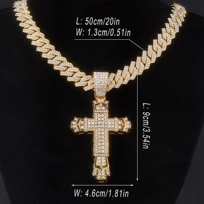 Diamond Cross Necklace - 1970