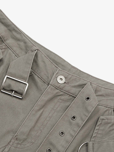 Multi-pocket Cargo Flared Pants
