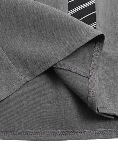 Deconstructed Patchwork Tie Short-sleeved Shirt