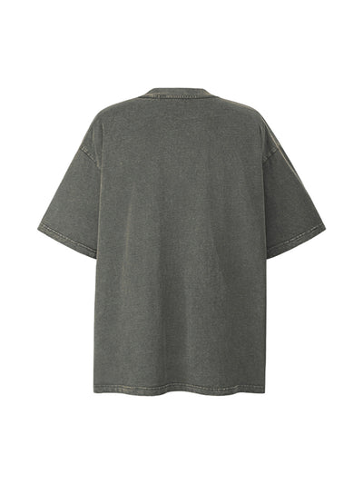 Patchwork Graphic Print Oversized Tee
