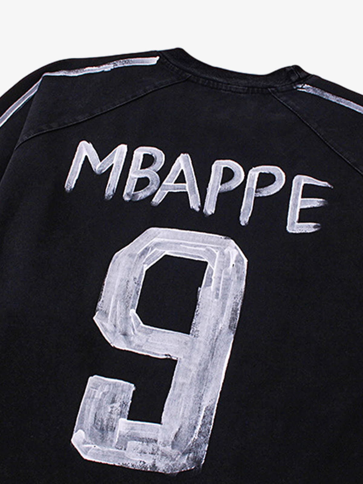 Graffiti Washed Jersey Sports Sweatshirt