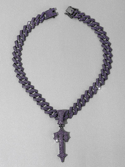 Purple Diamond Cuban Necklace