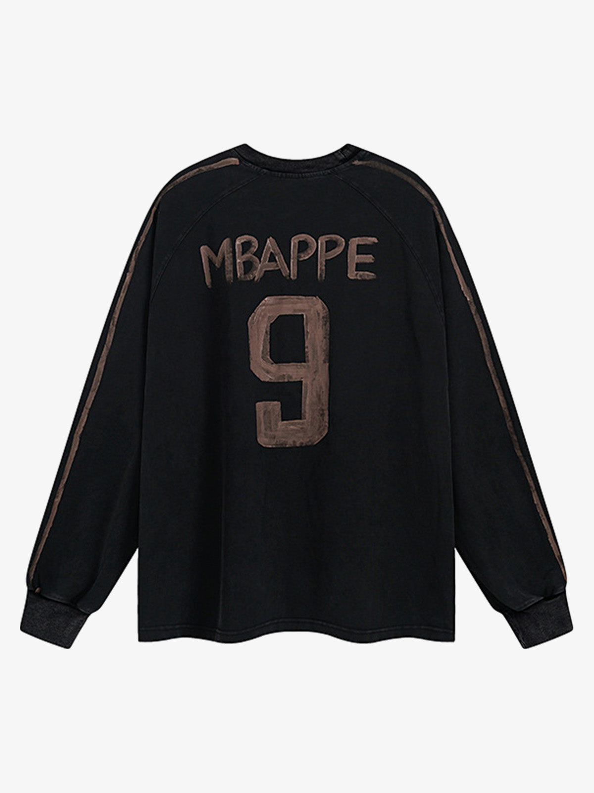 Graffiti Washed Jersey Sports Sweatshirt