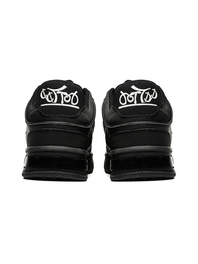 Dark Embroidered Letters Skate Shoes