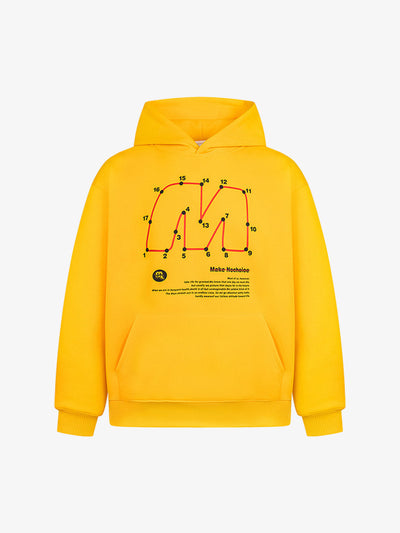 Unique Retro Letter Print Graphic Hoodie