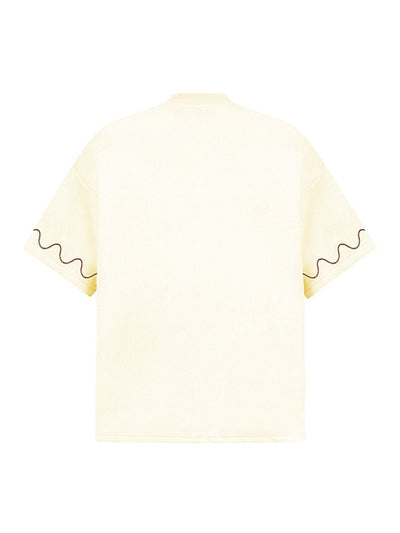 Cross and Wave Print T-Shirt