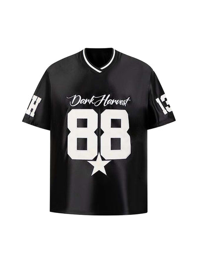Number "88" Sports Jersey Print T-shirt