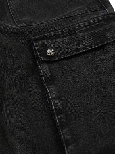 Grommet Design Multi-Pocket Cargo Jeans