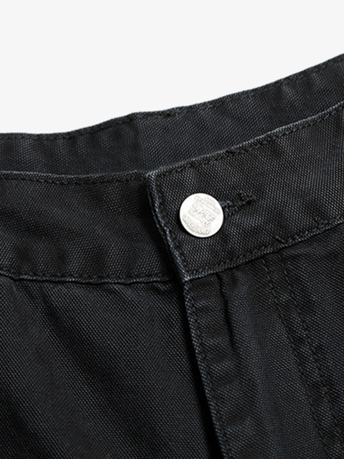 Niche Black Raw Edge Cropped Jeans