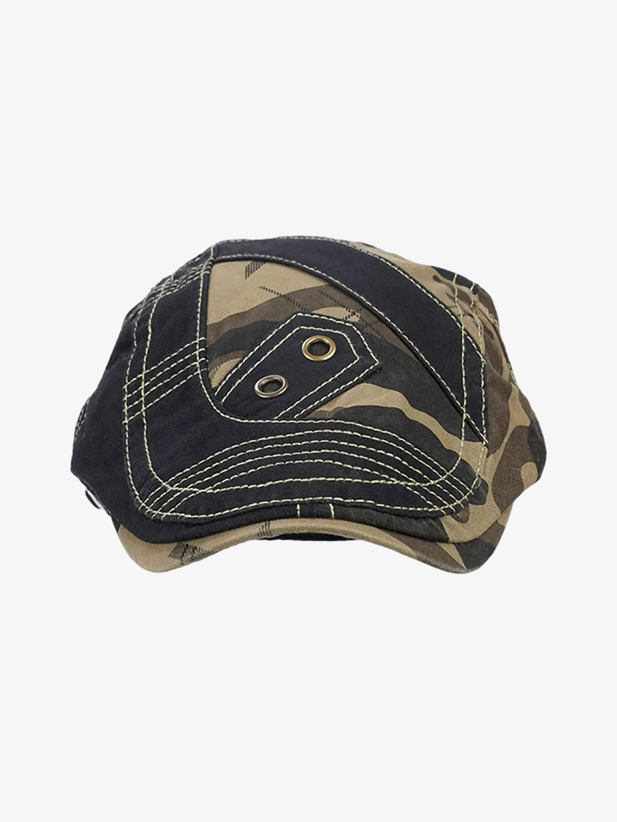 Camouflage Metal Patch Design Duckbill Forward Cap