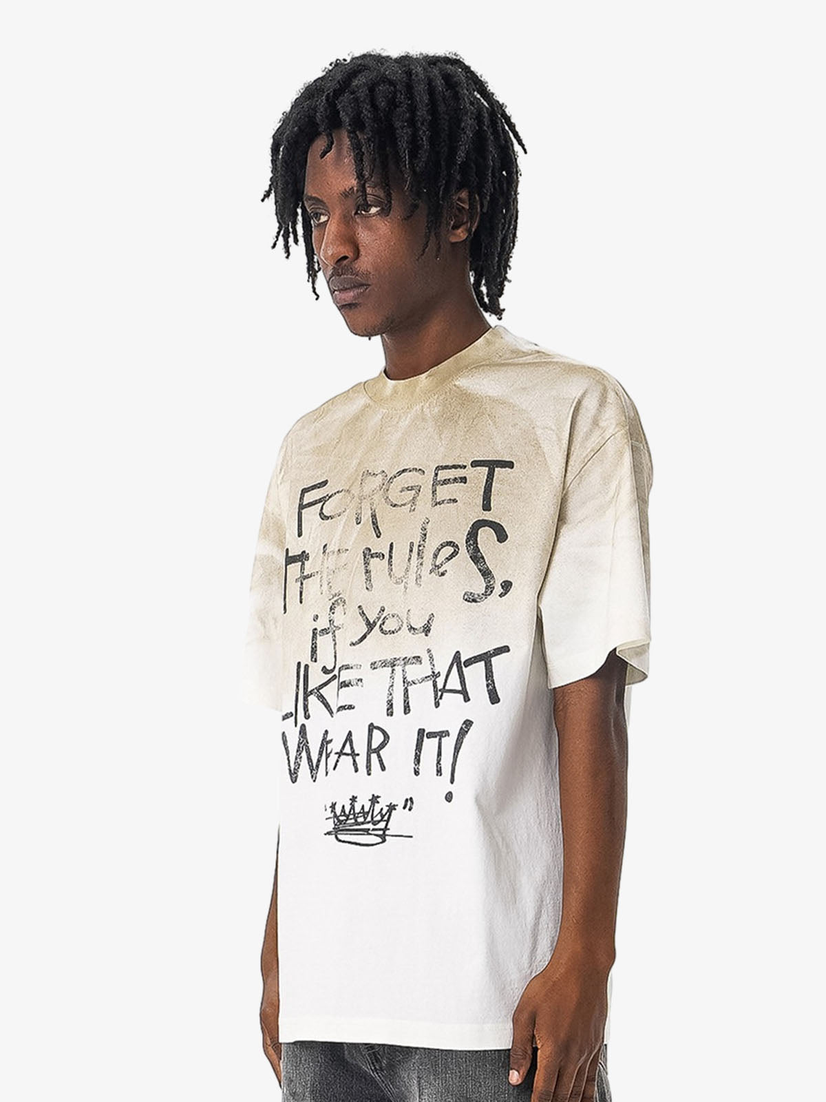 Small Collar Spray Dirty Retro Cleanfit T-shirt