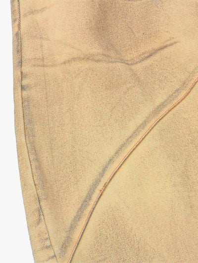 Washed Distressed Detachable Scarf Barrel Jeans
