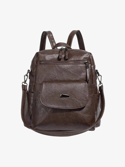 Suede Simple Dual-Use Large Capacity Backpack