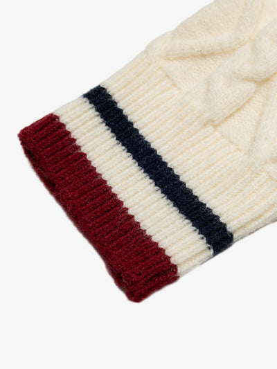 Jacquard Knitted  Embroidered V-neck Sweater