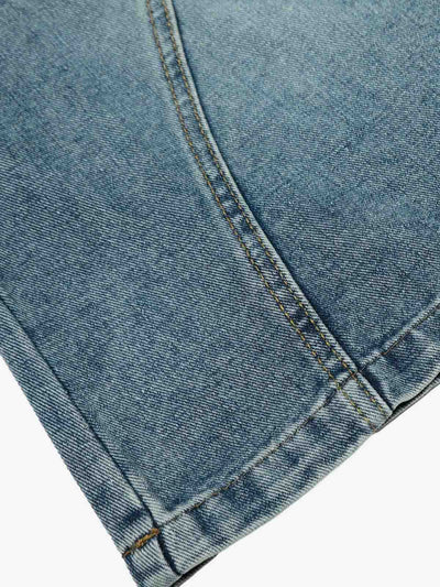 Barrel Straight Wide Leg Cropped Jort