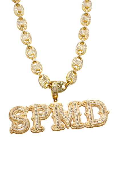Hip-hop Diamond Letter Necklace - 2229