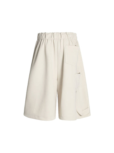 Side Pockets Drawstring Waist Casual Jorts