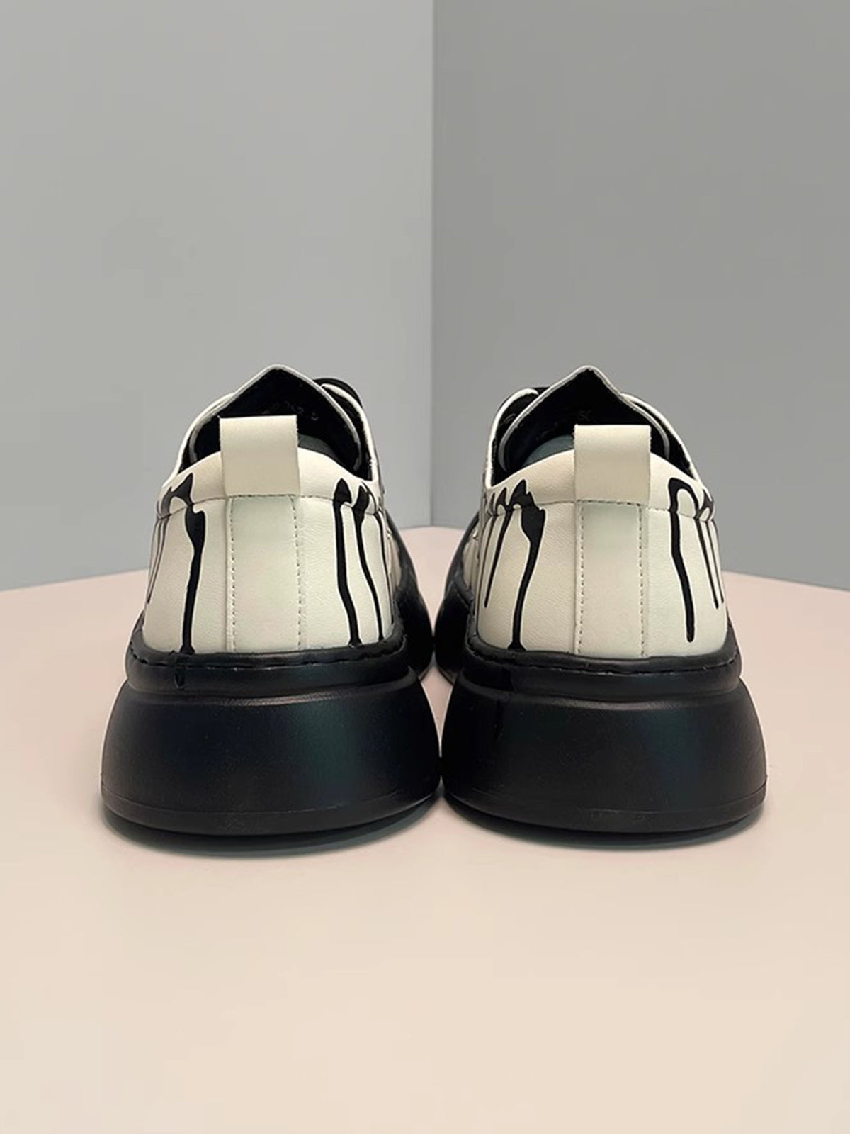 Graffiti Derby Platform Toe Shoes