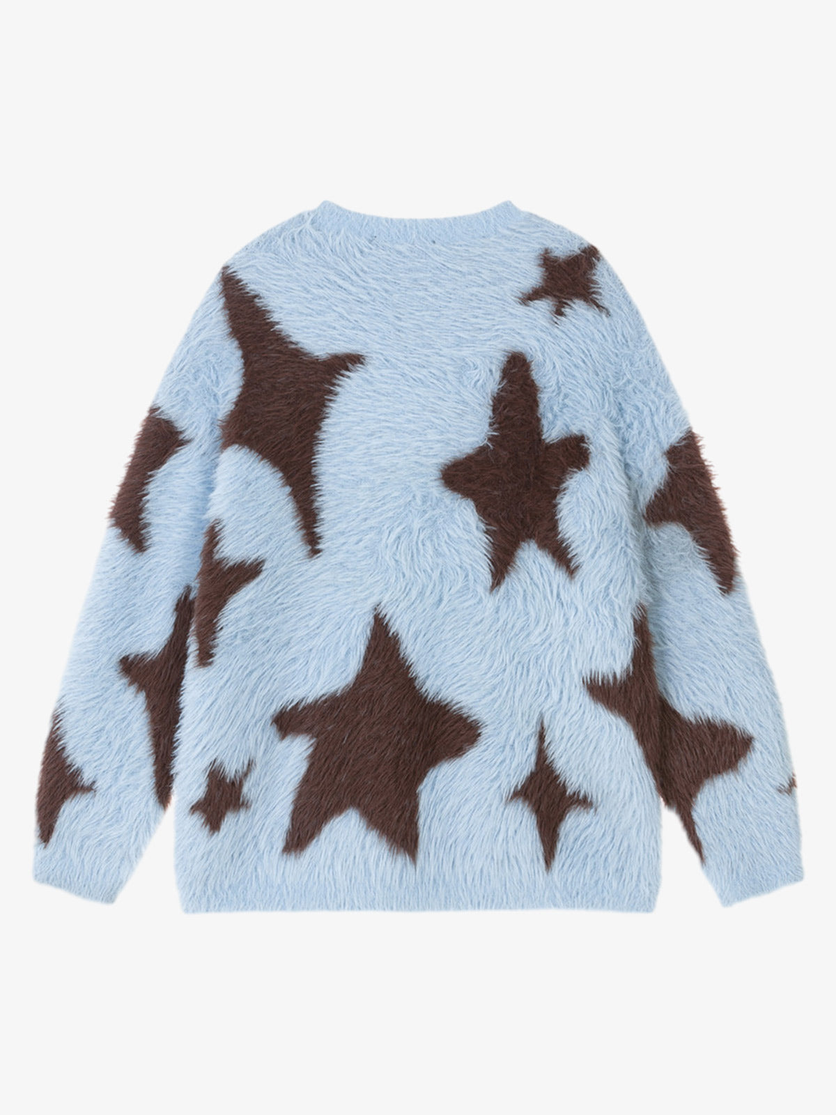 Fun Star Jacquard Sweater Crew Neck Sweater