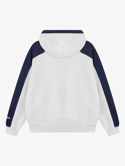 Retro Contrast Color Letter Print Hoodie