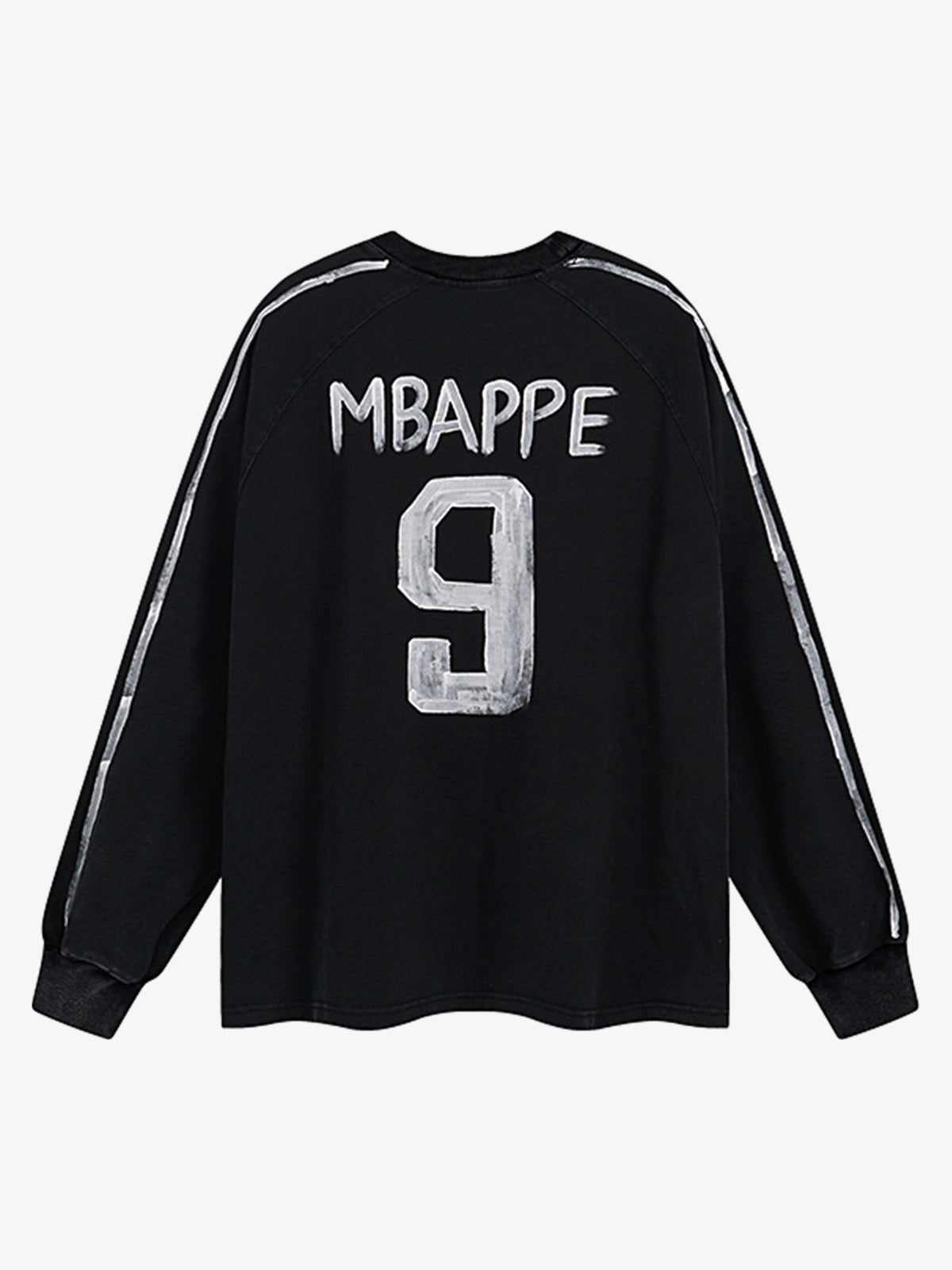 Graffiti Washed Jersey Sports Sweatshirt