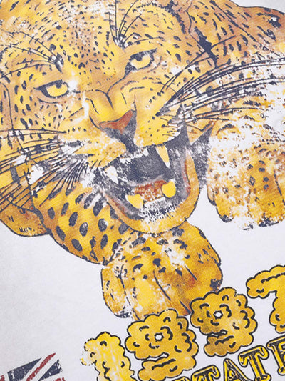 Leopard Old Washed Printed T-shirt