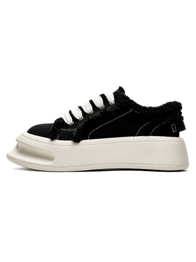Fuzzy Trim Chunk Shoes - 2379