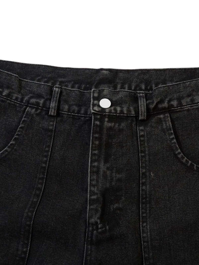 Grommet Design Multi-Pocket Cargo Jeans