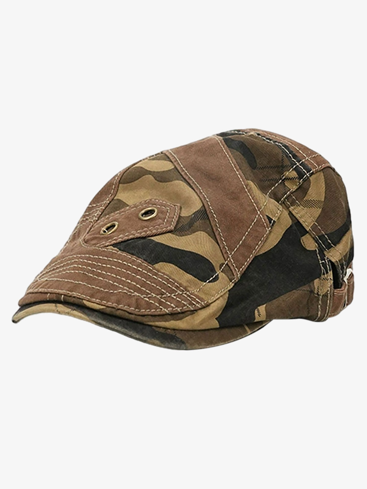 Camouflage Metal Patch Design Duckbill Forward Cap