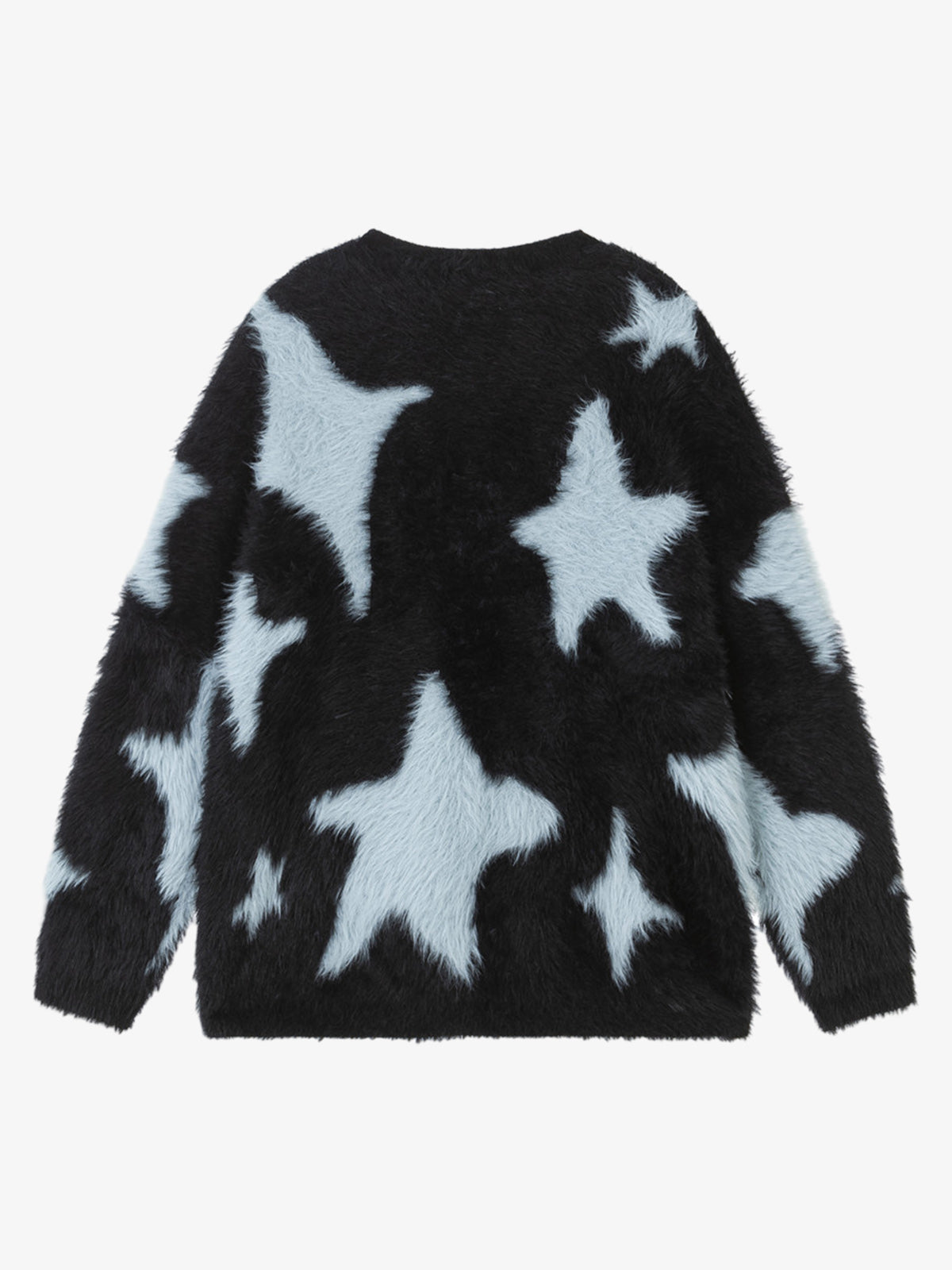 Fun Star Jacquard Sweater Crew Neck Sweater