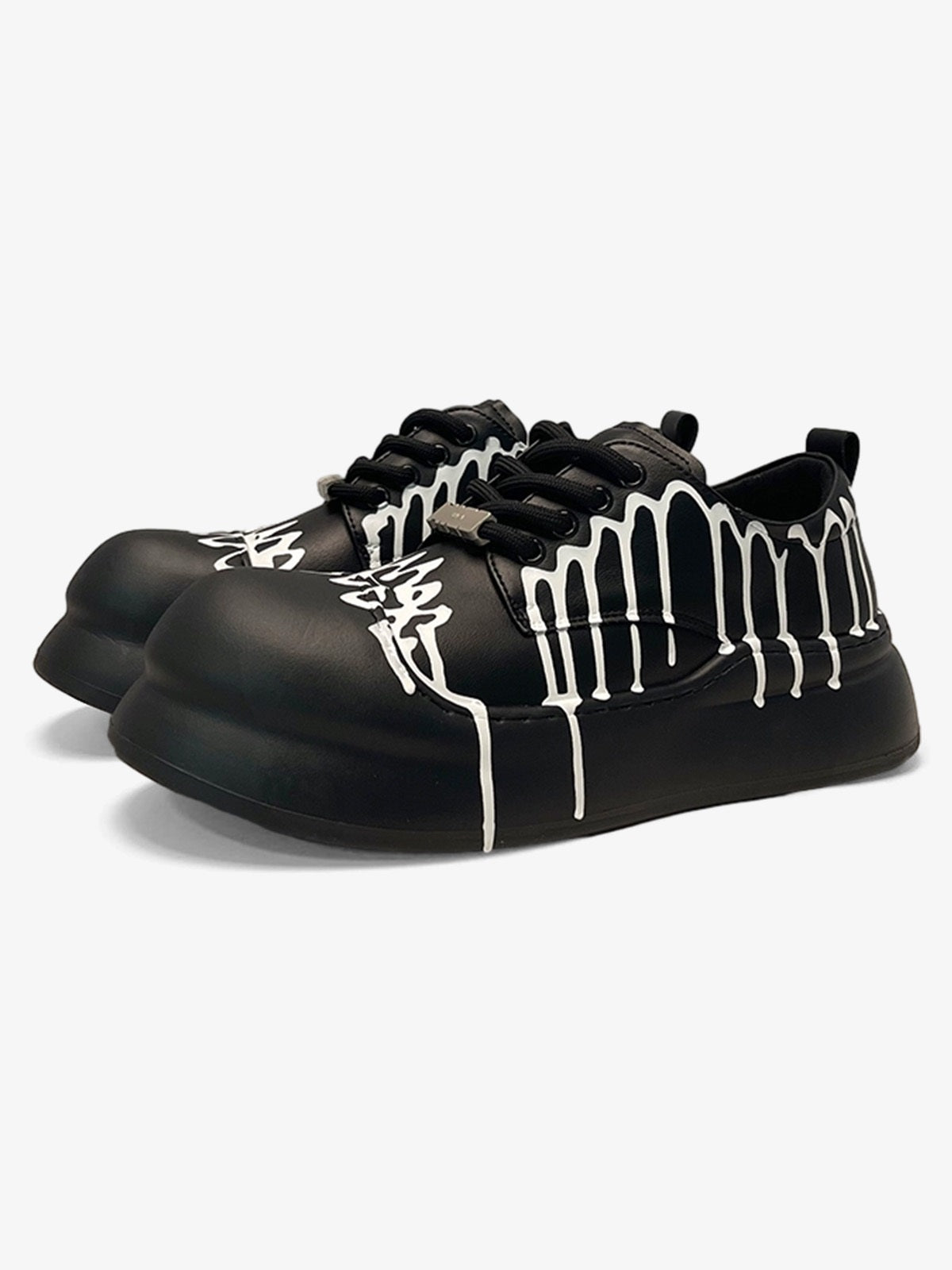 Graffiti Derby Platform Toe Shoes
