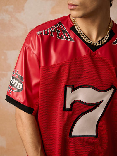 Original "SUPER 7" V-Neck Jersey T-SHIRT