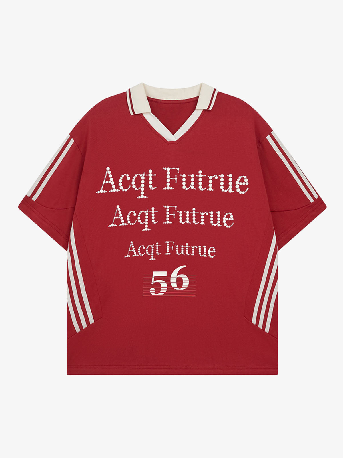 Letter Print Short Sleeve POLO T-Shirt