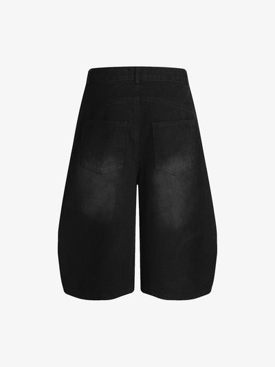 Barrel Straight Wide Leg Cropped Jort