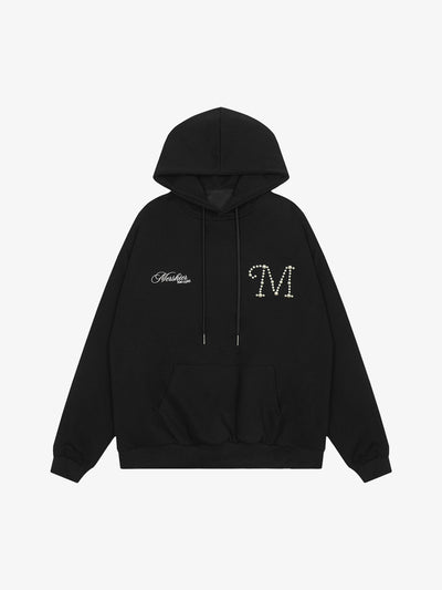 Retro Handmade Beaded Design Hoodie